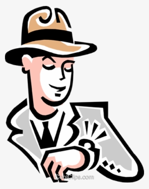 Man Looking At Watch - Looking At Watch Png #4075085