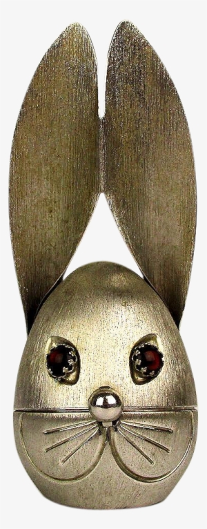 Vintage Napier Rabbit Bunny Head Coin Bank W/ Jewel - Rabbit #4075480