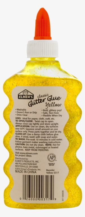 Elmer's Classic Non-toxic Washable Glitter Glue, 6 - Plastic Bottle #4075799