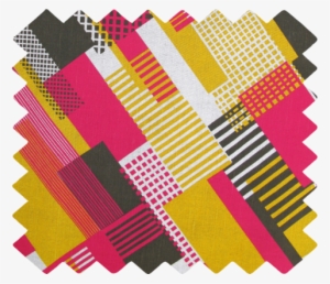 Pink, Brown, Mustard - Black Fabric Samples #4076118