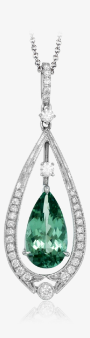 Simon G 18k White Gold Teardrop Shaped Pendant Image - Pendant #4076953