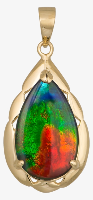 Rene 14k Yellow Gold Pendant By Korite Ammolite - 14k Gold Ammolite Pendant Shop #4077051