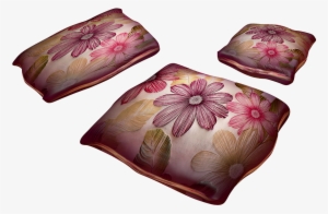 Pillow, Pattern, Flowers, Png, Isolated, Textiles - Pillow #4077539
