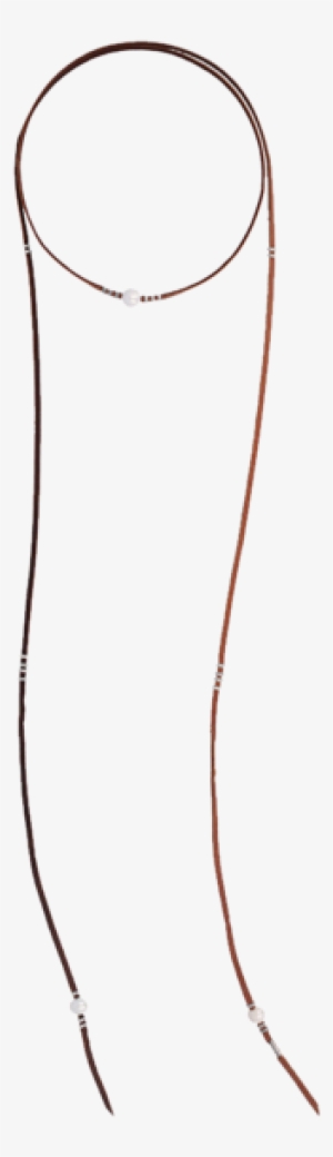 White Pearl Leather Choker - Sketch #4077786