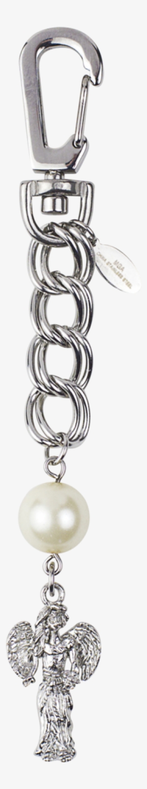 White Pearl Bag Charm, Stainless - Bag Charm #4077890