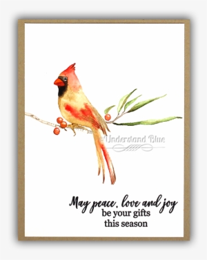 Watercolor Female Cardinal By Understand Blue - Northern Cardinal #4078012