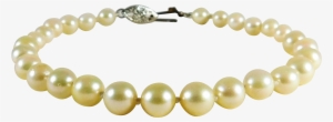 Dazzling 14k White Gold And Lustrous White Pearl Bracelet #4078035
