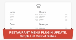 Restaurant Menu Plugin For Wordpress - Free Food Menu Plugin Wordpress #4078466