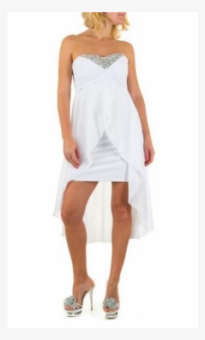 Vestido Escote Corazón Blanco - Dress #4081971