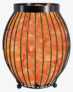 Wbm International Oval Basket Lamp W/ Salt Crystal - Himalayan Glow Oval Basket Lamp With Salt Crystal Chunks #4082227