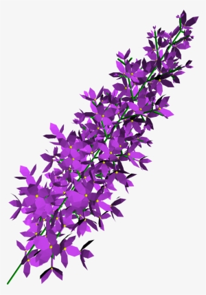 Lilac Flowers Sticker - Purple Flowers Branch Png #4082994