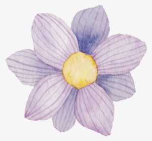 Hand-painted Lilac Flower Png Transparent - Flower #4083289