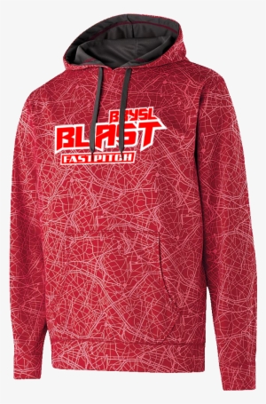Blast Alt Logo Red Hoodie - Sweatshirt #4083496