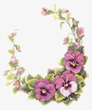 Found These Really Old Vintage Cards With Flower Designs - Png Old Flowers #4083500