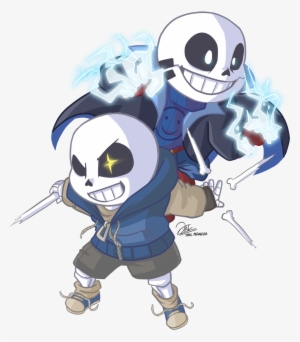 “chibi Commission For @little-noko Thank You So Much - Underdecay And Vibe Sans #4085720