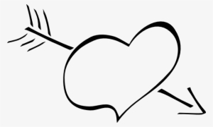 Heart Png - Coração Com Seta Png #4086178