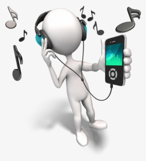 With - Stick Figure Listening To Music #4086311