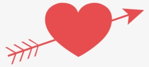 Simple Valentines Day Heart And Arrow - Valentines Day Heart With Arrow #4086312 Simple Valentines Day Heart And Arrow - Valentines Day Heart With Arrow #4086312