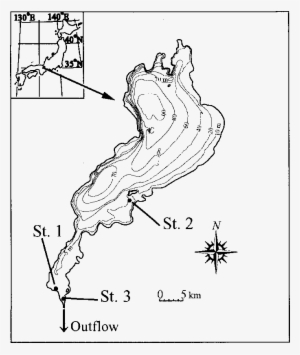 Location Of Sampling Stations In Lake Biwa - Microcystin #4086402