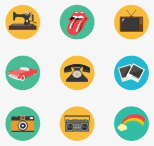 Retro - 50 Traffic Signs Png #4088283