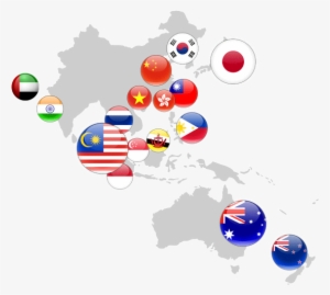 Yakult Worldwide - Asia Pacific White Map Png #4088305