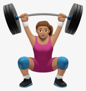 Bodybuilder Emoji - Female Weightlifter Emoji #4088351