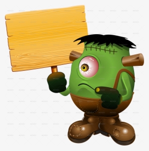 Frankenstein Monster One Eyed Cartoon By Bluedarkat - Frankenstein Cartoon Png #4089060