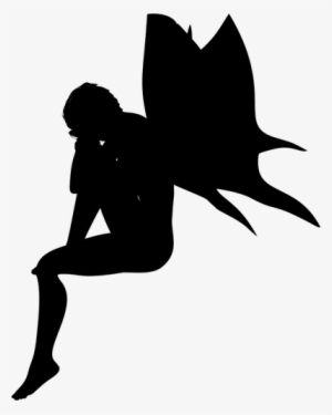 Harp Silhouette - Fairy Silhouette Vector Png #4089156