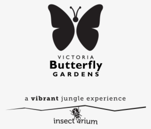 Vbg X Insectarium Logo Horizontal Bw - Victoria Butterfly Gardens #4089693