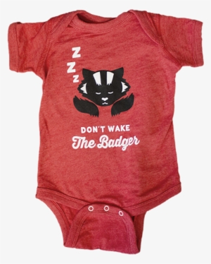 Badger Onesie Front Red Grande - Wisconsin #4090278