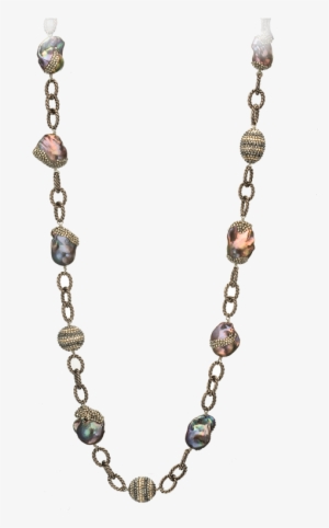 Swarovski Crystal Accented Baroque Peacock Fresh Water - Necklace #4091586