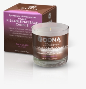 New Dona By Jo Line Of Aphrodisiac And Pheromone Infused - Dona Chocolate Mousse Kissable Massage Candle - 4.75oz #4091645