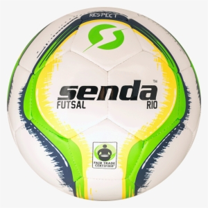 Front Face Of Green And Yellow Senda Rio Training Futsal - Street Soccer Ball #4091668