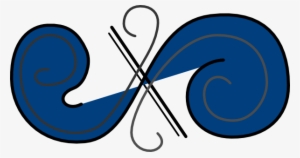 How To Set Use Double Spiral Flourish In Blue And Grey - Clip Art #4092448