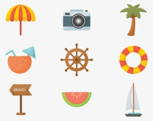 Playa Flat Icons Vector - Icon #4093432