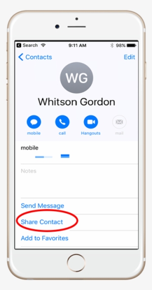 Iphone Share Contact - Welcome Email To Wifi #4093460