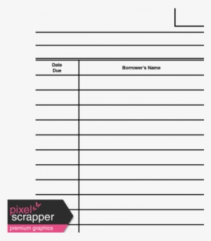 Scraps 1 Library Card Template - Document #4093534
