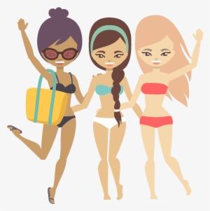 Cartoon Beach Bikini Beauty Elements - Cartoon #4093631