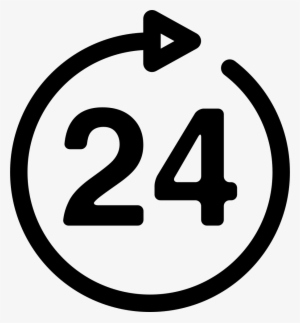 24 Hours Sign - 24 Hours Icon Png #4095632