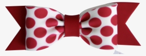 Fondant Bows Large Dot Print Red - Polka Dot #4096378