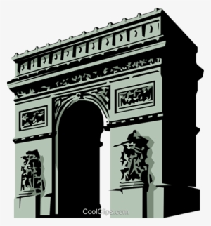 Arc De Triomphe Royalty Free Vector Clip Art Illustration - Arco Do Triunfo Imagem Png #4096835