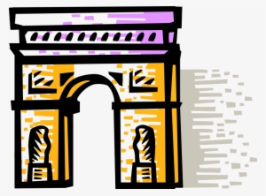 Vector Illustration Of Arc De Triomphe Triumphal Arch - Arc De Triomphe Free Clipart #4096858