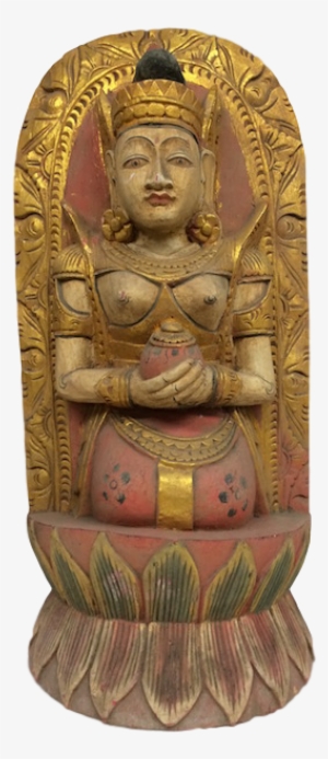 Old Wooden Dewi Sri - Statue #4097236