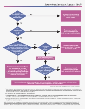 Breast Screening Decision Support Tool - Decision Flowchart #4097262