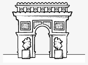 Coloriage De Un Arc De Triomphe Pour Colorier - Arco Del Triunfo Romano Dibujo #4097456