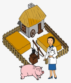 Doctor Pig On A Farm Clip Art - Custom Cartoon Pig Throw Blanket #4097476