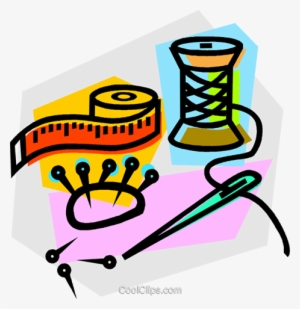 Fita Métrica, Alfinetes, Agulha E Linha Livre De Direitos - Fita Metrica De Costura Png #4097566