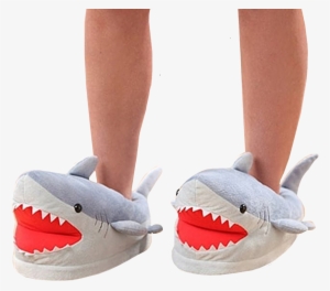 Think - Shark Plush Slippers #4097975