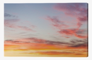 Dramatic Sunset Sky With Orange Colored Clouds - Painting #4098201