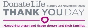 Donatelife Thankyou Day - Donate Life Thank You Day #4099102